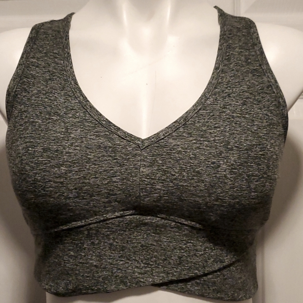 Zella Women's Padded Charcoal Sport Bra - Size Medium
